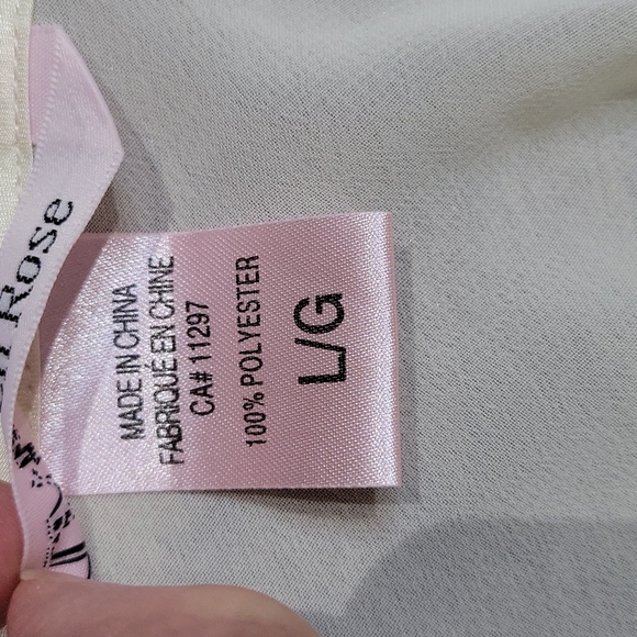 NWOT- La Vie En Rose Ivory Near-Sheer Maxi Nightdress-SZ L - Picture 13 of 15